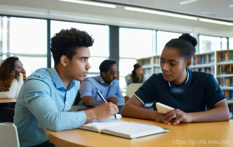 CFA 시험에서 고득점 전략 - **Prompt:** A diverse, focused young adult, aged 25-30, with a determined yet calm expression, is se...