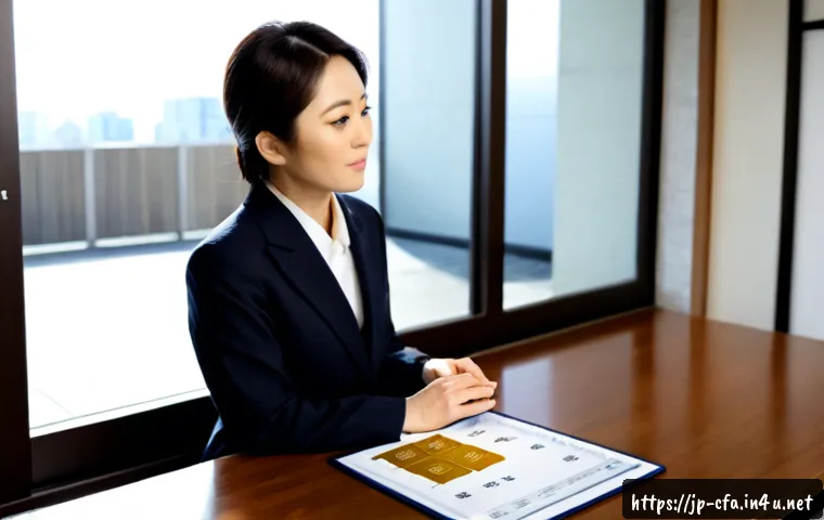 CFA와 자산 포트폴리오 설계 - Photorealistic financial planning consultation in a modern Tokyo office, Japanese investment advisor...